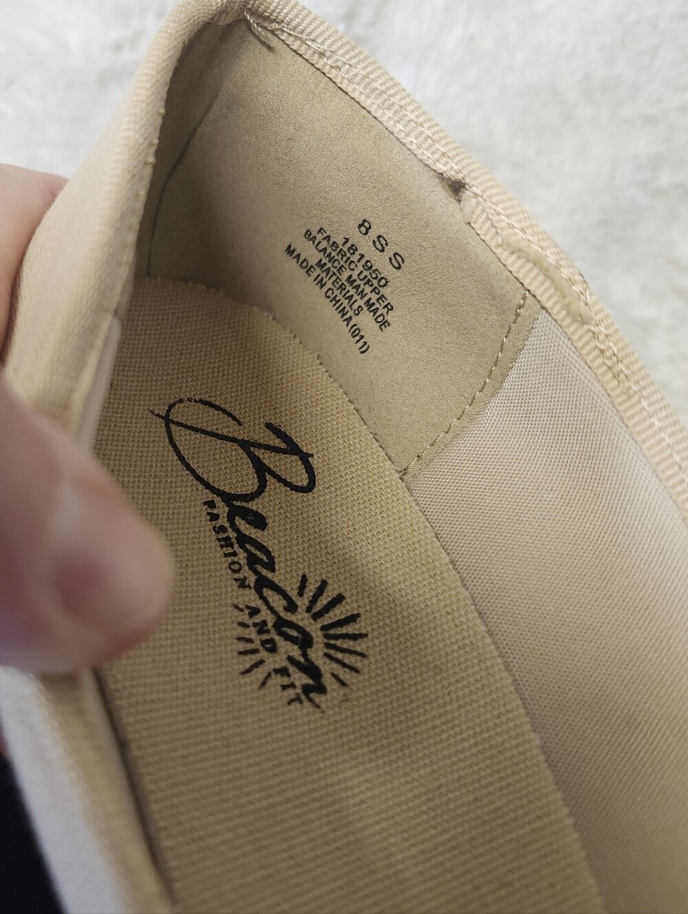• New Beacon Women's Beige Wedge Espadrille Size 8 S S Slip On Shoes - Picture 7 of 9